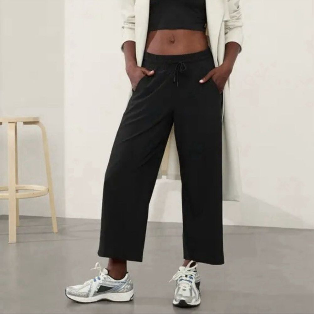 Athleta Black Wide Leg Drawstring Pants